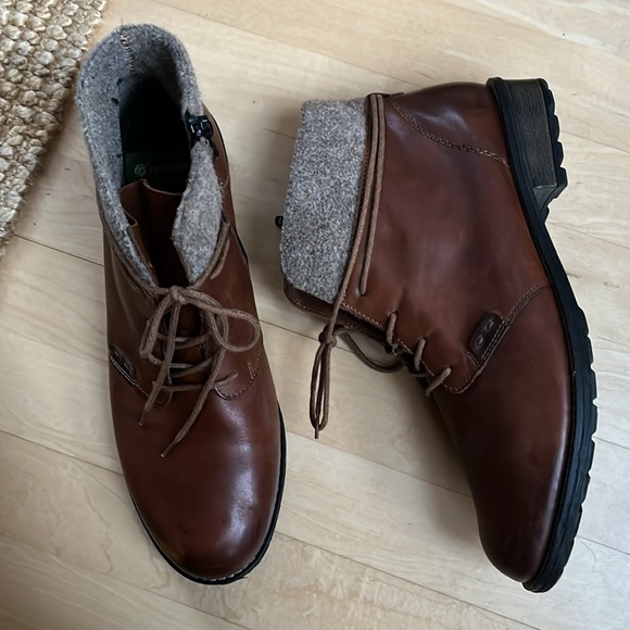 Brown leather Remonte ankle boot EU41 - Picture 2 of 12